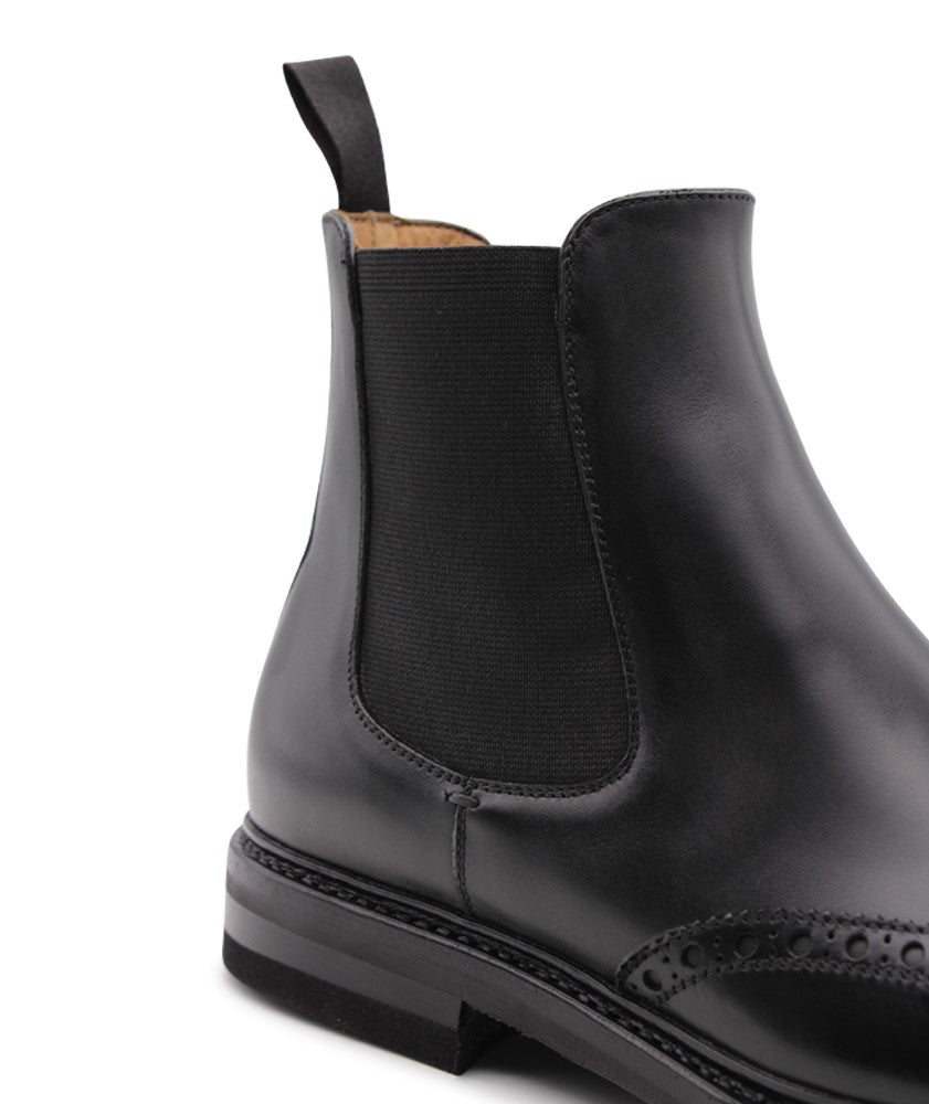 Polacchino con elastico e dettagli Brogue