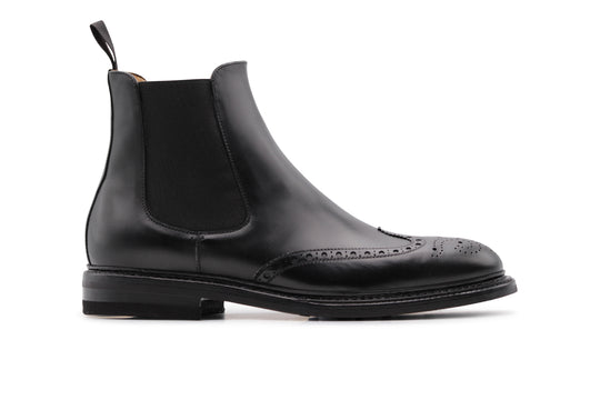 Polacchino con elastico e dettagli Brogue