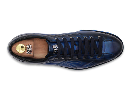 Hand-painted leather sneaker