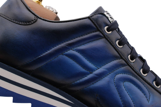 Hand-painted leather sneaker