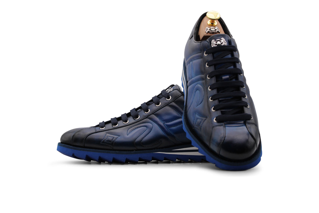 Hand-painted leather sneaker