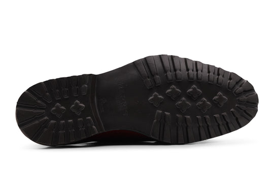 Stringata in pelle effetto alce con cucitura a mano