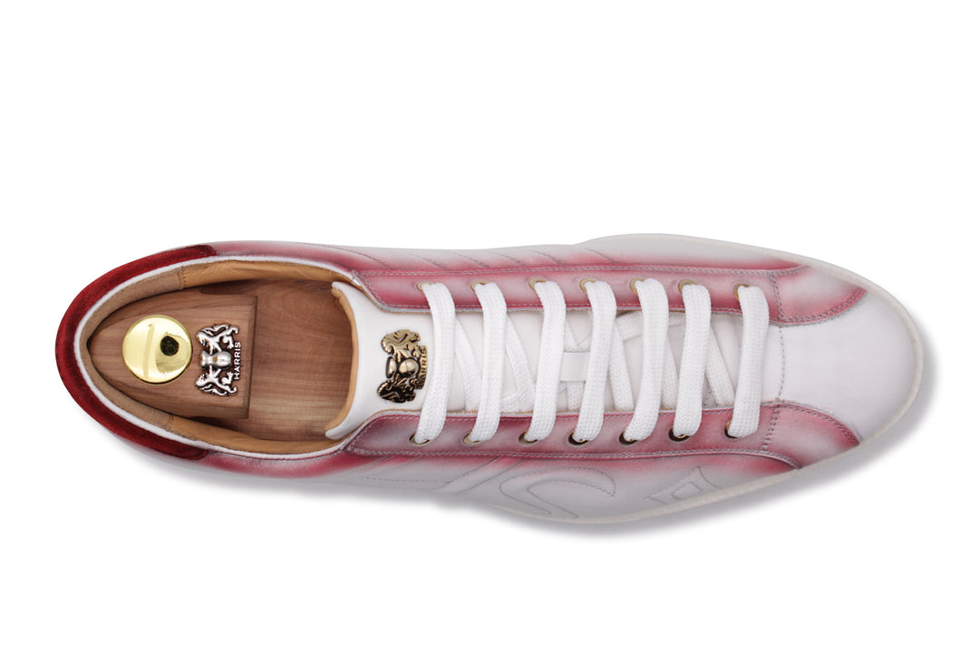 Sneaker aus schattiertem Leder und Wildleder