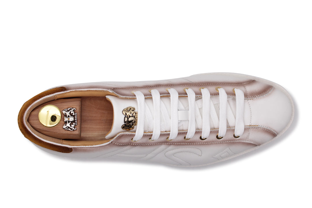 Sneaker en cuir nuancé et daim