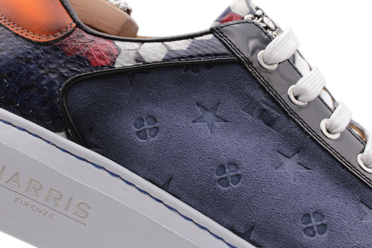 Zapatillas deportivas de ante Monogram y pitón