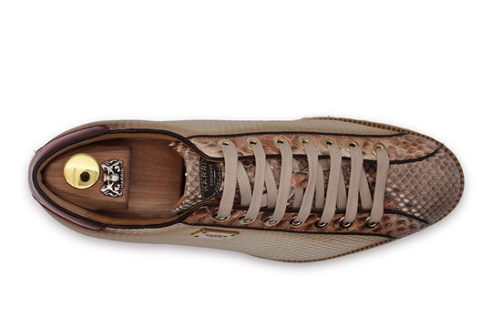 Sneakers in python and perforated effect