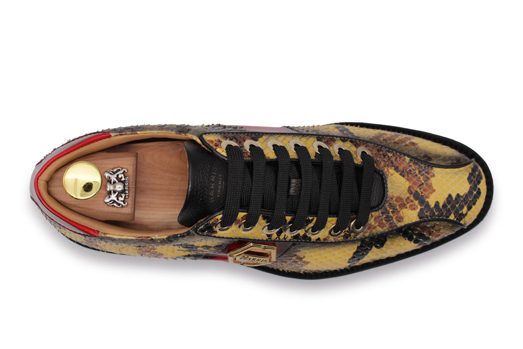 Python leather sneakers