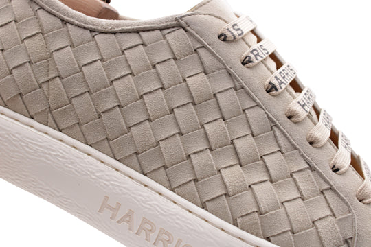 Sneakers in pelle intrecciata