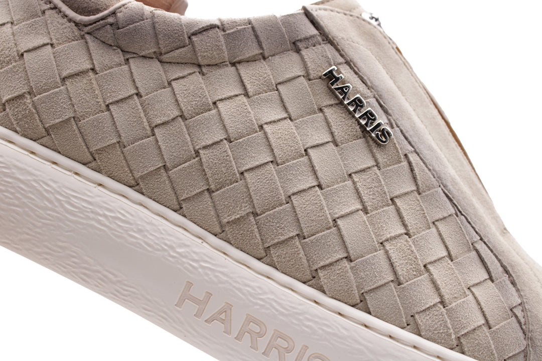 Baskets à enfiler en cuir tressé