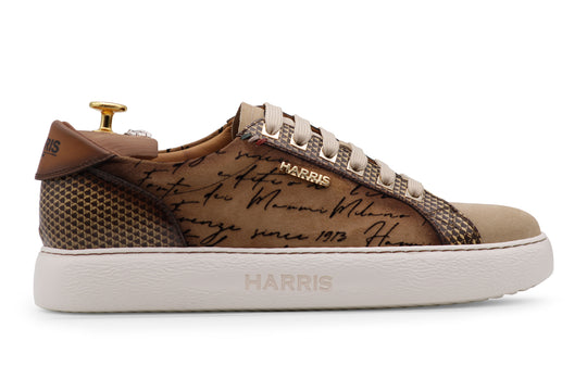 Sneakers in suede e dettagli writer