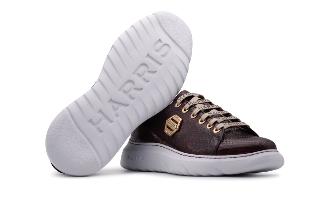 Sneakers in pelle di vero pitone