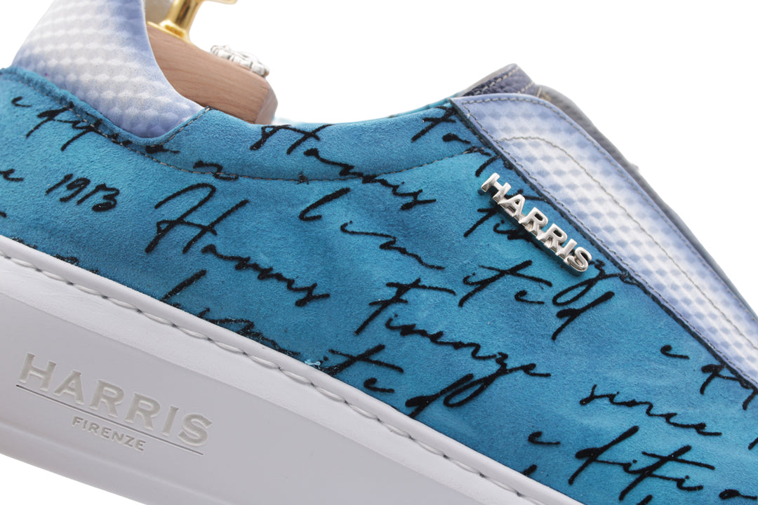 Baskets à enfiler Writer en cuir et daim