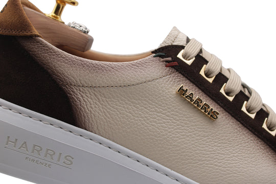 Baskets en cuir souple et daim