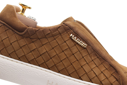 Sneakers Slipon in pelle intrecciata