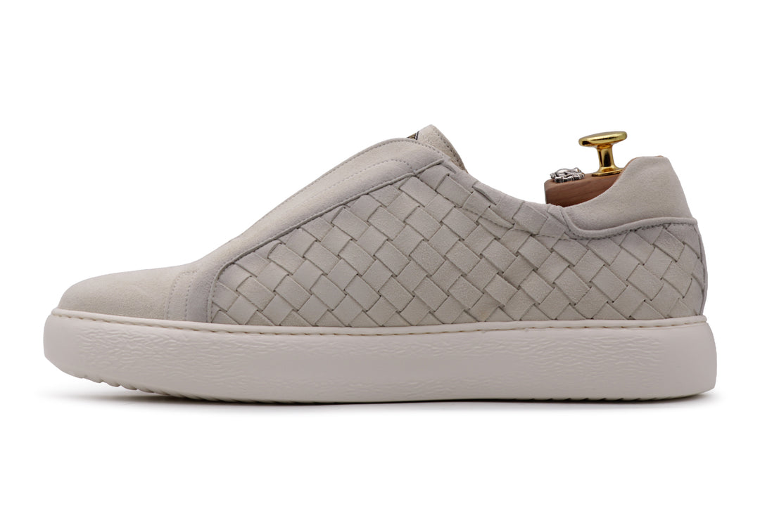 Slip-on-Sneaker aus gewebtem Leder