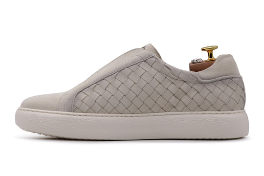 Slip-on-Sneaker aus gewebtem Leder