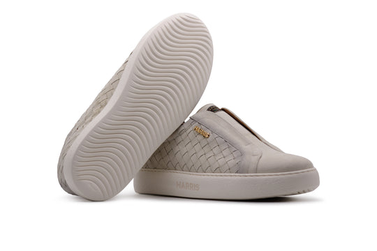 Slip-on-Sneaker aus gewebtem Leder