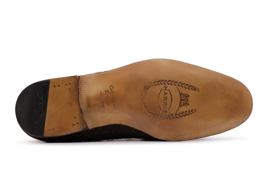 Mocasín de ante tejido