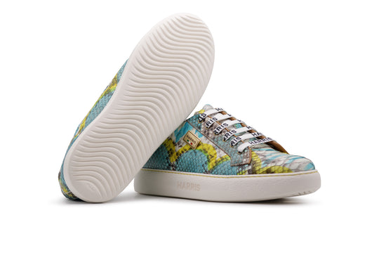 Multicolor python sneakers