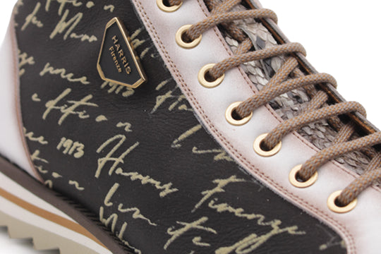 Polacchino in suede signature e pitone