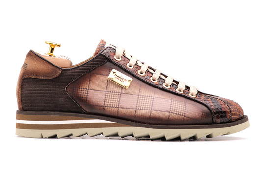 Baskets 2817 Tweed et Python – Marron