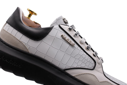 Sneakers in pelle stampata con suola evoluzione