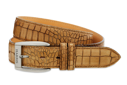 Crocodile print belt