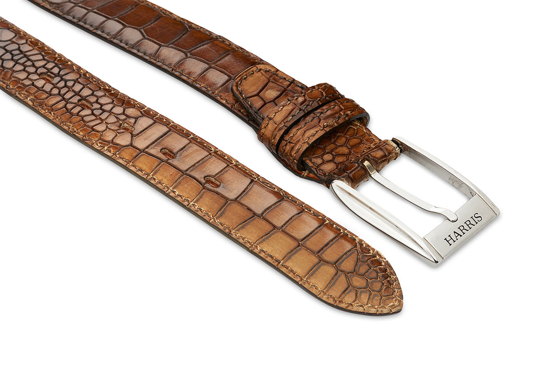 Crocodile print belt